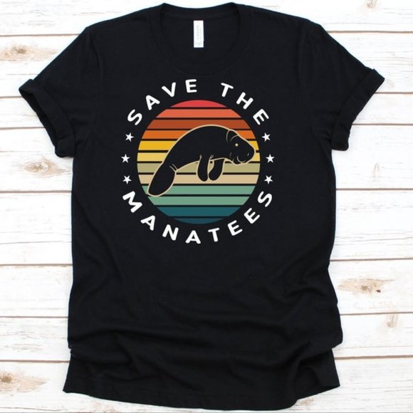Save The Manatees Shirt, Earth Day Tshirt - Picture 1 of 1